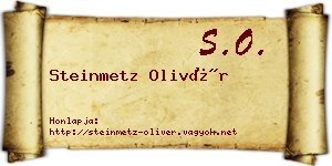 Steinmetz Olivér névjegykártya